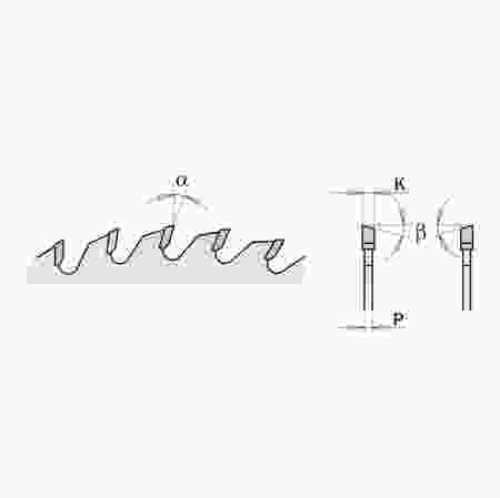 CMT piła tarczowa 250x30x3,2 HM 40 zębów, chromowana wyciszana z zębem typu 'na przemian skos' 285.640.10M 