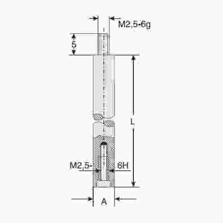 SCHUT przedłużka do czujnika Ø4mm długość 90mm M2,5 852.462 