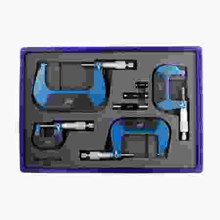 SCHUT zestaw mikrometrów analogowych 0-75/0,01mm 906.055 