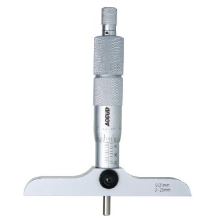 ACCUD głębokościomierz mikrometryczny 0-25/0,01mm podstawa 101,5x17mm końcówka płaska 392-001-01