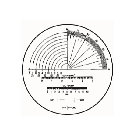 PEAK skala do lupy Ø 35 mm no.12 905.193