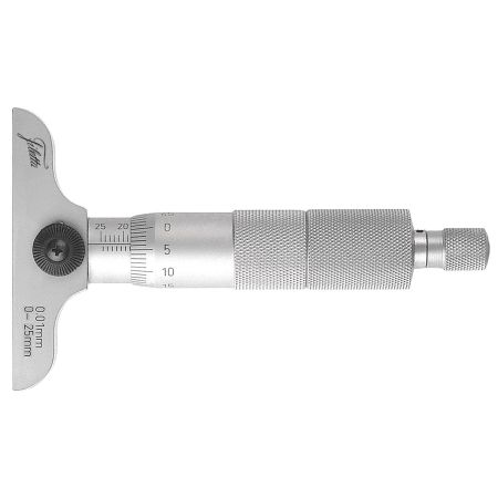 SCHUT głębokościomierz mikrometryczny 0-200/0,01 mm poprzeczka 63 mm końcówka sferyczna 906.968