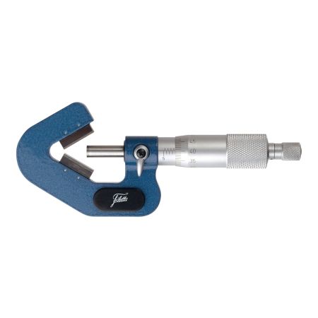 SCHUT mikrometr z kowadełkiem pryzmowym 60° zakres 65-80/0,01mm do narzędzi 3-ostrzowych 906.165