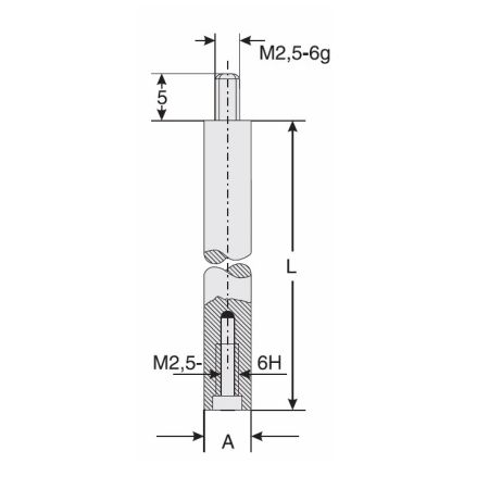 SCHUT przedłużka do czujnika Ø4mm długość 35mm M2,5 852.451